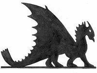 флюгер дракон чертеж