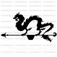 эскиз флюгера китайский дракон