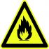 Наклейка маленькая  "Пожароопасно. Легковоспламеняющиеся вещества" №45 (10х10 см)