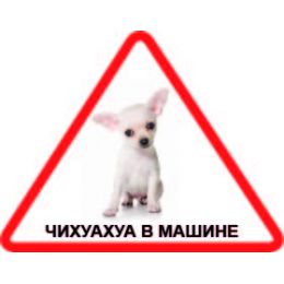 Наклейка треугольная с собакой 09