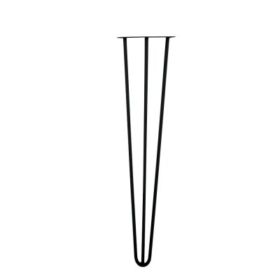 Ножка шпилька  для стола тройная усиленная  - Loft- черная  / Высота 71 см